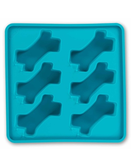 Blue - Messy Mutts Framed Silicone Popsicle Mold Bone Shape  - 10" x 10"
