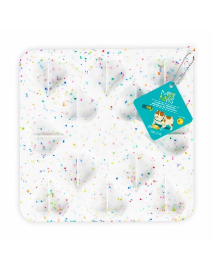 Confetti - Messy Mutts Silicone Bake & Freeze Dog Treat Making Mold Heart Shape  - 9" x 9"