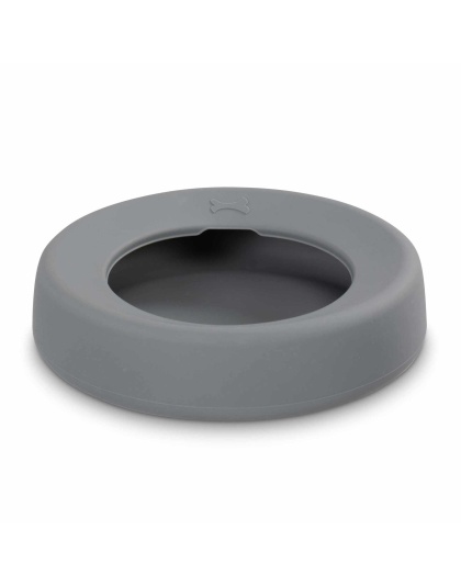 Messy Mutts Silicone Non-Spill Bowl Cool Grey 5.25 Cups