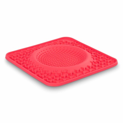 Watermelon - Messy Mutts Silicone Therapeutic Dog Lick Bowl Mat  - 10" x 10"