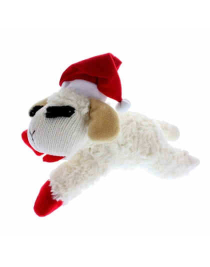 Multipet Holiday Lamb Chop w/ Santa Hat  - 10 in