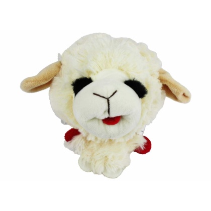 Multipet Lamb Chop Knobby Noggins Plush Dog Toy 5"