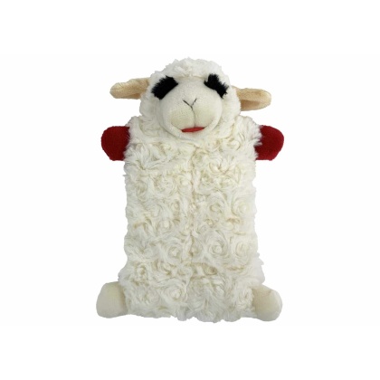 Multipet Lamb Chop Squeaker Mat Plush Dog Toy 9"