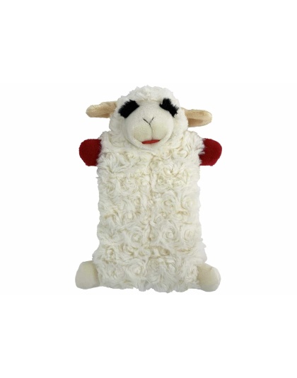 Multipet Lamb Chop Squeaker Mat Plush Dog Toy 9"