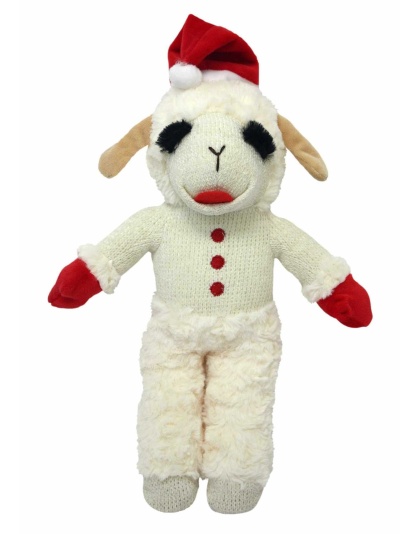 Multipet Lamb Chop Standing w/ Santa Hat - 13 in
