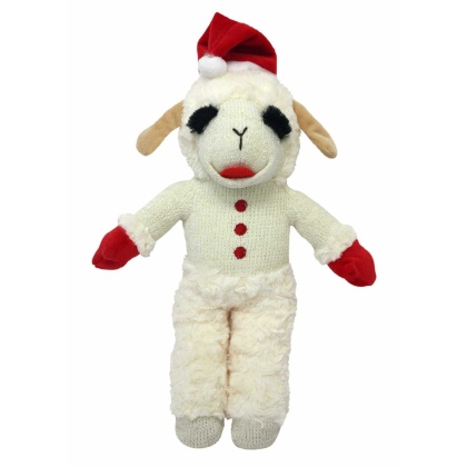 Multipet Lamb Chop Standing w/ Santa Hat  - 8 in