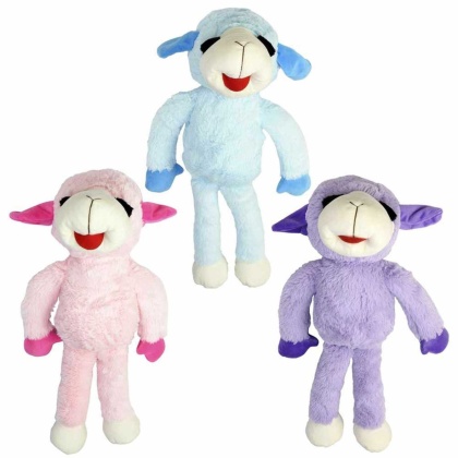 Pet Envy Floppy Lamb Chop Plush Dog Toy Assorted Colors  - 14"