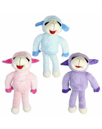 Pet Envy Floppy Lamb Chop Plush Dog Toy Assorted Colors  - 14"