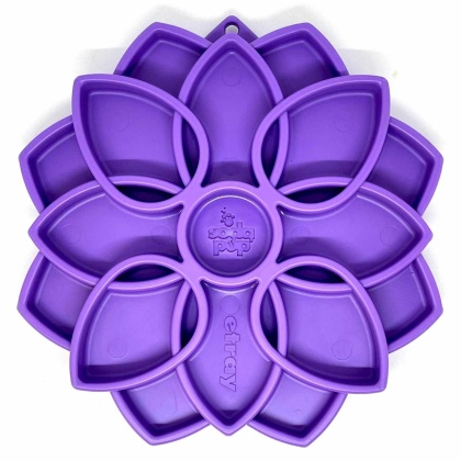Purple - SodaPup Mandala eTray Enrichment Feeder for Dogs  - 8"