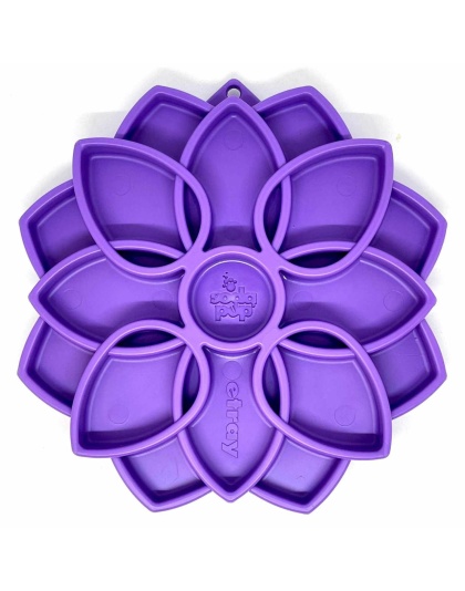 Purple - SodaPup Mandala eTray Enrichment Feeder for Dogs  - 8"