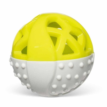 Grey / Green - Totally Pooched Catch n' Squeak Ball, Foam Rubber  - 3.5"