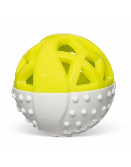 Grey / Green - Totally Pooched Catch n' Squeak Ball, Foam Rubber  - 3.5"