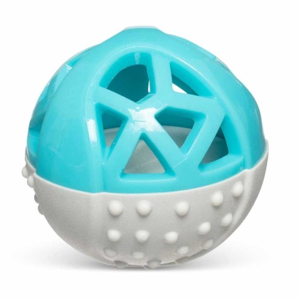 Grey / Teal - Totally Pooched Catch n' Squeak Ball, Foam Rubber  - 3.5"