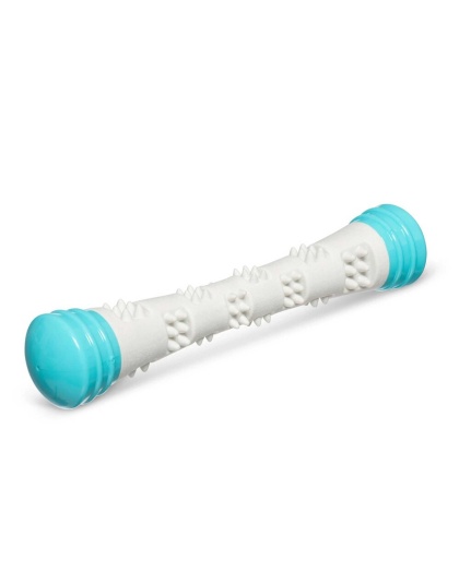 Grey / Teal - Totally Pooched Chew n' Squeak Stick, Foam Rubber - Large, 12"