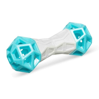Grey / Teal - Totally Pooched Flex n' Squeak Toy, Foam Rubber, - 7",