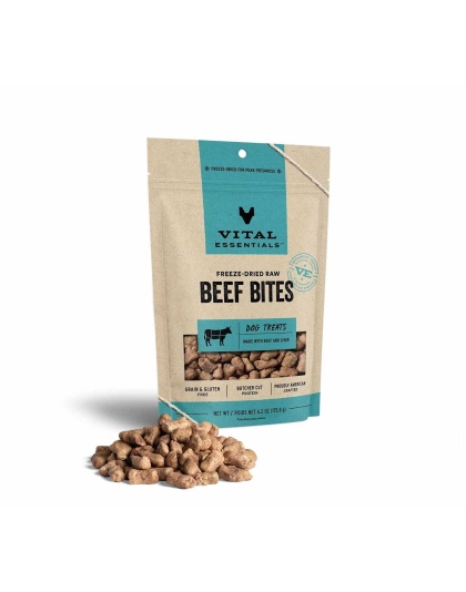 Vital Essentials(R) Freeze-Dried Beef Bites Dog Treats, - 6.2 oz