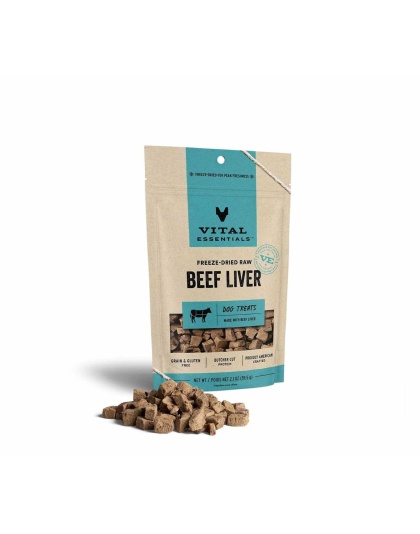 Vital Essentials(R) Freeze-Dried Beef Liver Dog Treats, 2.1 oz