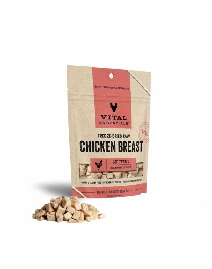 Vital Essentials(R) Freeze-Dried Chicken Breast Cat Treats, 1 oz