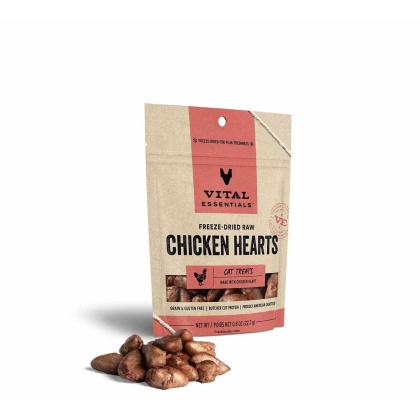 Vital Essentials(R) Freeze-Dried Chicken Hearts Cat Treats, 0.8 oz