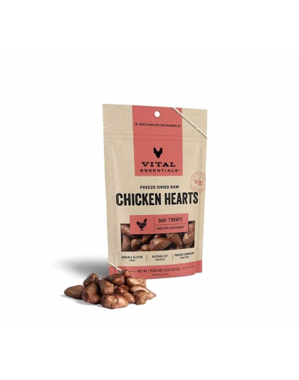 Vital Essentials(R) Freeze-Dried Chicken Hearts Dog Treats,  - 1.9 oz