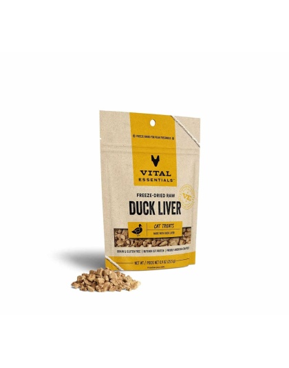 Vital Essentials(R) Freeze-Dried Duck Liver Cat Treats, 0.9 oz
