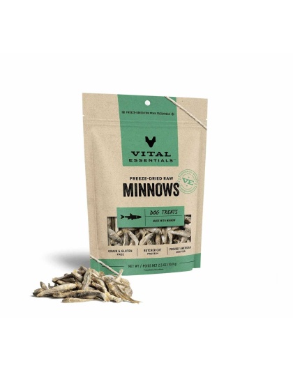 Vital Essentials(R) Freeze-Dried Minnows Dog Treats, - 2.5 oz