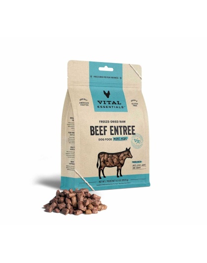 Vital Essentials(R) Freeze-Dried Raw Beef Entree Dog Food Mini Nibs,  - 5.5 oz