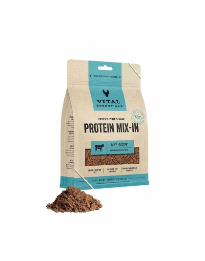 Vital Essentials(R) Freeze-Dried Raw Beef Protein Mix-In Ground Topper for Dogs, 6 oz