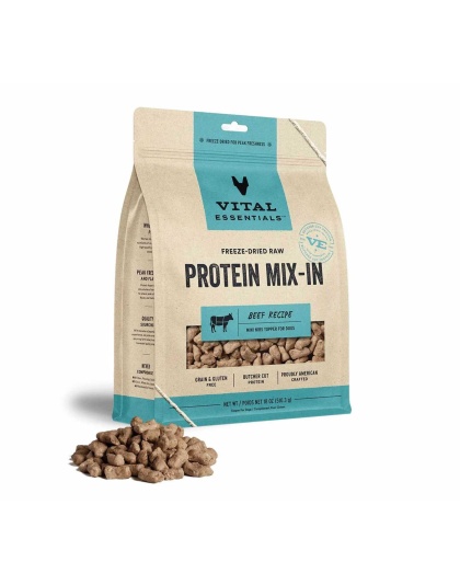 Vital Essentials(R) Freeze-Dried Raw Beef Protein Mix-In Meal Topper for Dogs,  - 18 oz