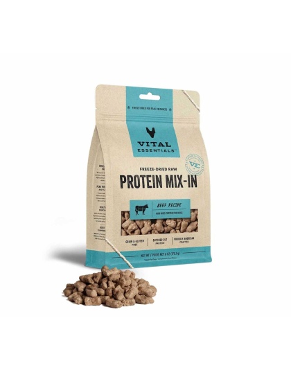 Vital Essentials(R) Freeze-Dried Raw Beef Protein Mix-In Meal Topper for Dogs - , 6 oz