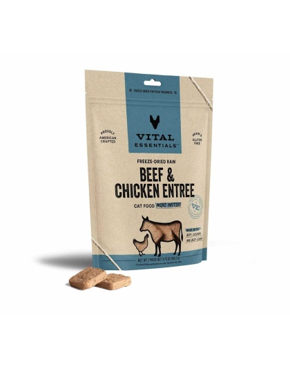 Vital Essentials(R) Freeze-Dried Raw Beef & Chicken Entree Cat Food Mini Patties,  - 3.75 oz