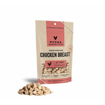 Vital Essentials(R) Freeze-Dried Raw Chicken Breast Cat Treats, 2.1 oz