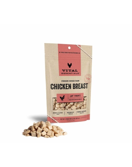 Vital Essentials(R) Freeze-Dried Raw Chicken Breast Cat Treats, 2.1 oz