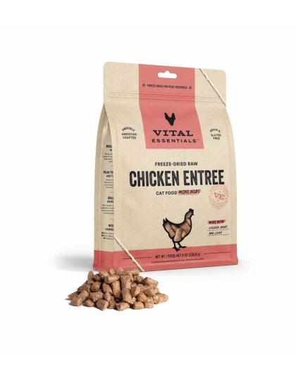 Vital Essentials(R) Freeze-Dried Raw Chicken Entree Cat Food Mini Nibs,  - 8 oz