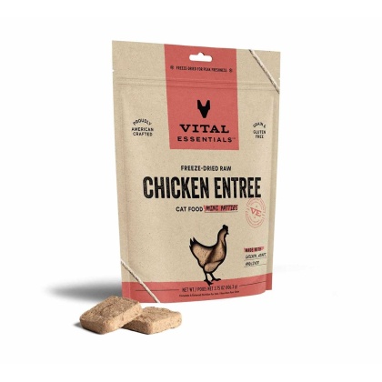 Vital Essentials(R) Freeze-Dried Raw Chicken Entree Cat Food Mini Patties - 3.75 oz