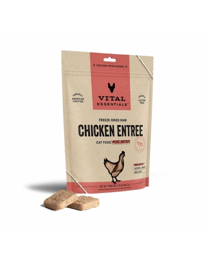 Vital Essentials(R) Freeze-Dried Raw Chicken Entree Cat Food Mini Patties - 3.75 oz
