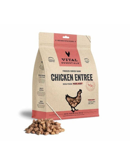 Vital Essentials(R) Freeze-Dried Raw Chicken Entree Dog Food Mini Nibs,  - 25 oz