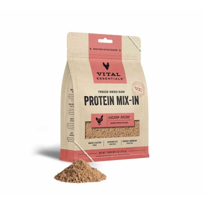 Vital Essentials(R) Freeze-Dried Raw Chicken Protein Mix-In Ground Topper for Dogs, 6 oz