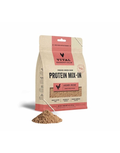Vital Essentials(R) Freeze-Dried Raw Chicken Protein Mix-In Ground Topper for Dogs, 6 oz