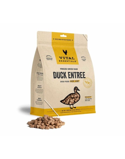 Vital Essentials(R) Freeze-Dried Raw Duck Entree Dog Food Mini Nibs,  - 25 oz