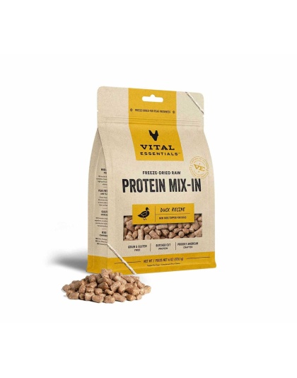 Vital Essentials(R) Freeze-Dried Raw Duck Protein Mix-In Meal Topper for Dogs - 6 oz