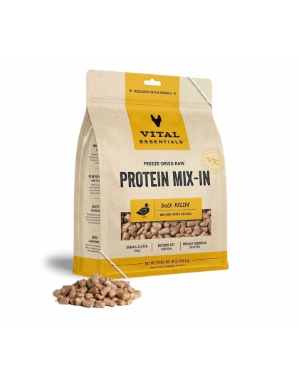 Vital Essentials(R) Freeze-Dried Raw Duck Protein Mix-In Meal Topper for Dogs - 8 oz