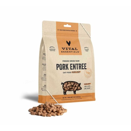 Vital Essentials(R) Freeze-Dried Raw Pork Entree Cat Food Mini Nibs - 8 oz