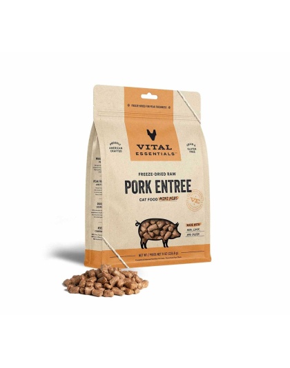 Vital Essentials(R) Freeze-Dried Raw Pork Entree Cat Food Mini Nibs - 8 oz