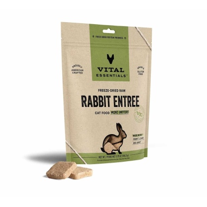 Vital Essentials(R) Freeze-Dried Raw Rabbit Entree Cat Food Mini Patties - 3.75 oz
