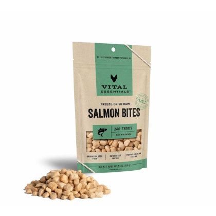 Vital Essentials(R) Freeze-Dried Raw Salmon Bites Dog Treats - 2.5 oz