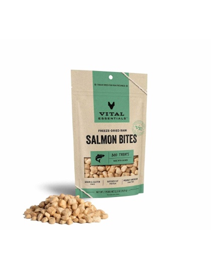 Vital Essentials(R) Freeze-Dried Raw Salmon Bites Dog Treats - 2.5 oz