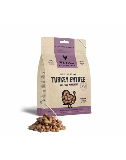 Vital Essentials(R) Freeze-Dried Raw Turkey Entree Dog Food Mini Nibs,  - 5.5 oz