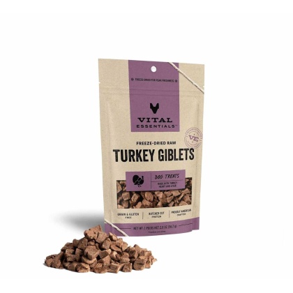 Vital Essentials(R) Freeze-Dried Raw Turkey Giblets Dog Treats, 2.0 oz