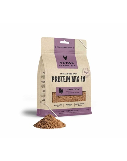 Vital Essentials(R) Freeze-Dried Raw Turkey Protein Mix-In Ground Topper for Dogs,  - 6 oz